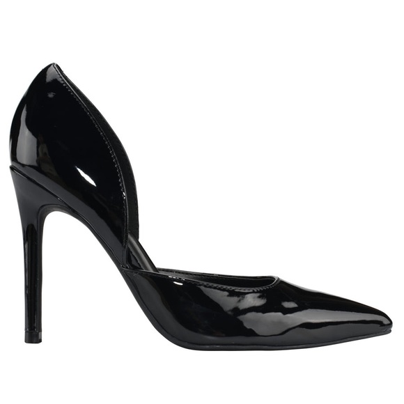 Marc Fisher Chrysta Black Patent Leather Pointy Toe Pumps, Women’s Size 6. - Picture 2 of 10